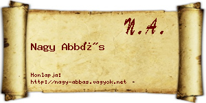 Nagy Abbás névjegykártya
